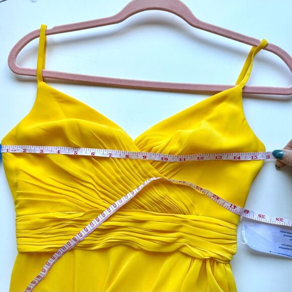 NWT Mac Duggal dress #70191 Asymmetrical Skirt Chiffon Dress in Marigold. Size 0 - Picture 11 of 14